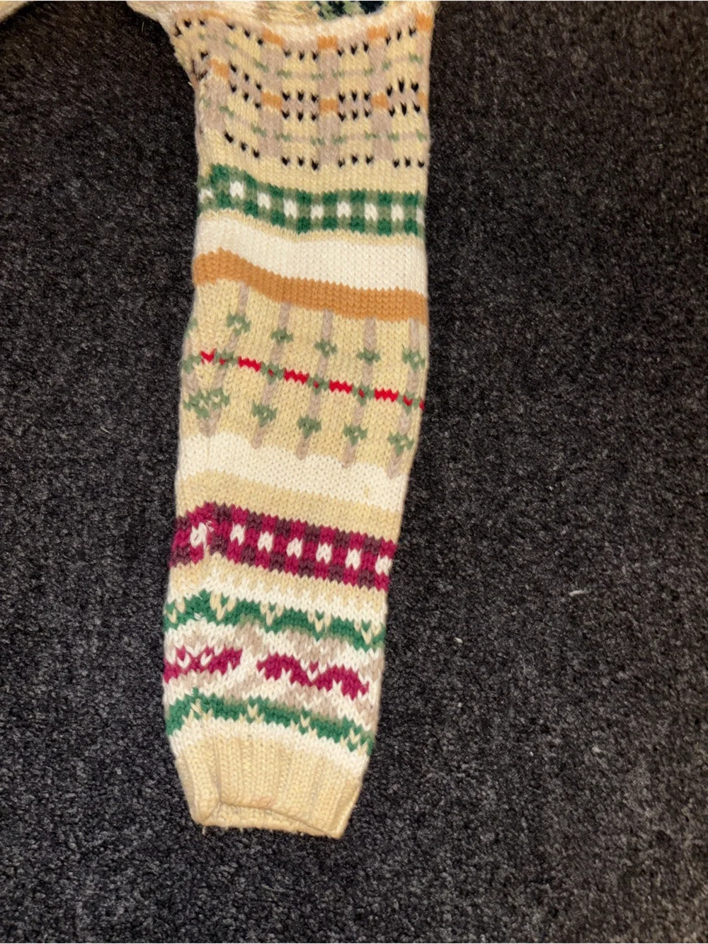 Vintage 90s Y2K Studio Works Ugly Christmas Sweater Petite Medium Patchwork